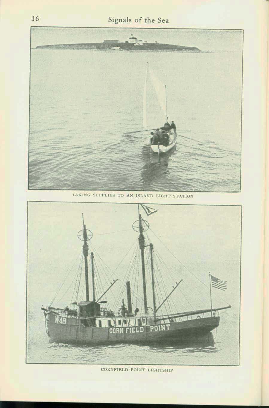 "Signals of the Sea" supplying lighthouse and Cornfield Point Lightship